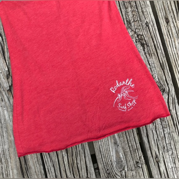 Ladies RODANTHE SURF SHOP Red Mosquito Logo Graphic Surf Shop Tank Top S - Picture 4 of 6